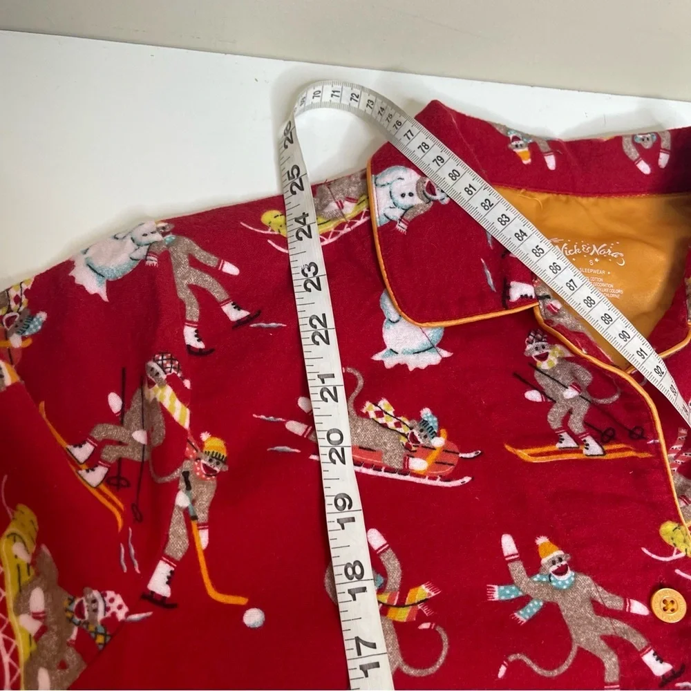 Nick and Nora Sleepwear Flannel Pajama Top only - Picture 8 of 9